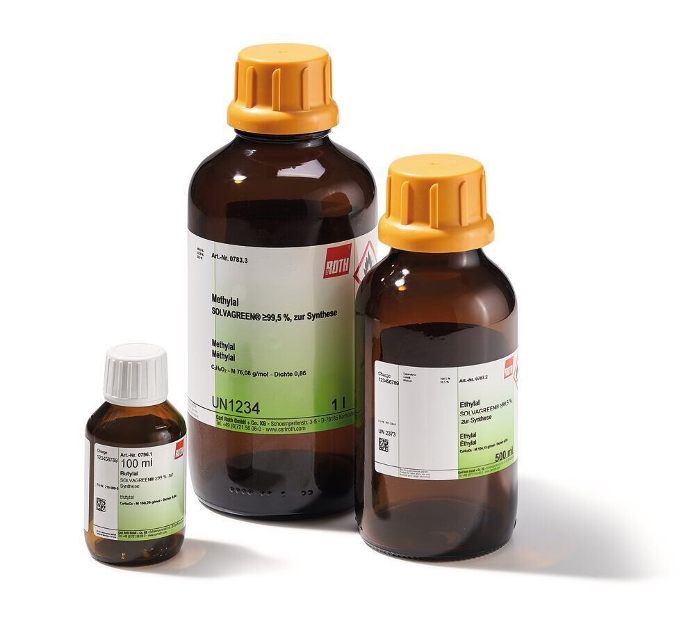 Ethylal, SOLVAGREEN® min.99,5%, pour la synthèse, 100 ml, conditionnement en verre