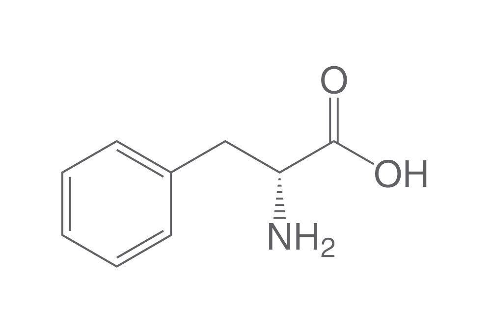 D-Phenylalanine, min. 98.5%, for biochemistry, 25 g, plastic packaging.