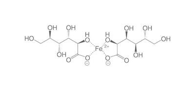Iron(II) gluconate dihydrate, min. 97%, pa, 1 kg, plastic packaging.