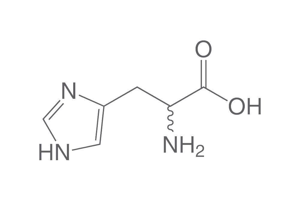 DL-Histidine, min 98,5 %, pour la biochimie, 100 g, emballage plastique.