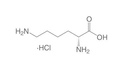 Chlorhydrate de D-lysine, min 99%, pour la biochimie, 25 g, emballage plastique.