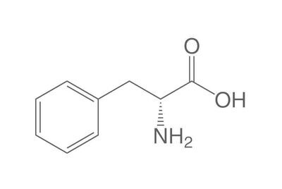 D-fenilalanina, mínimo 98,5 %, para bioquímica, 5 g, envase de plástico.