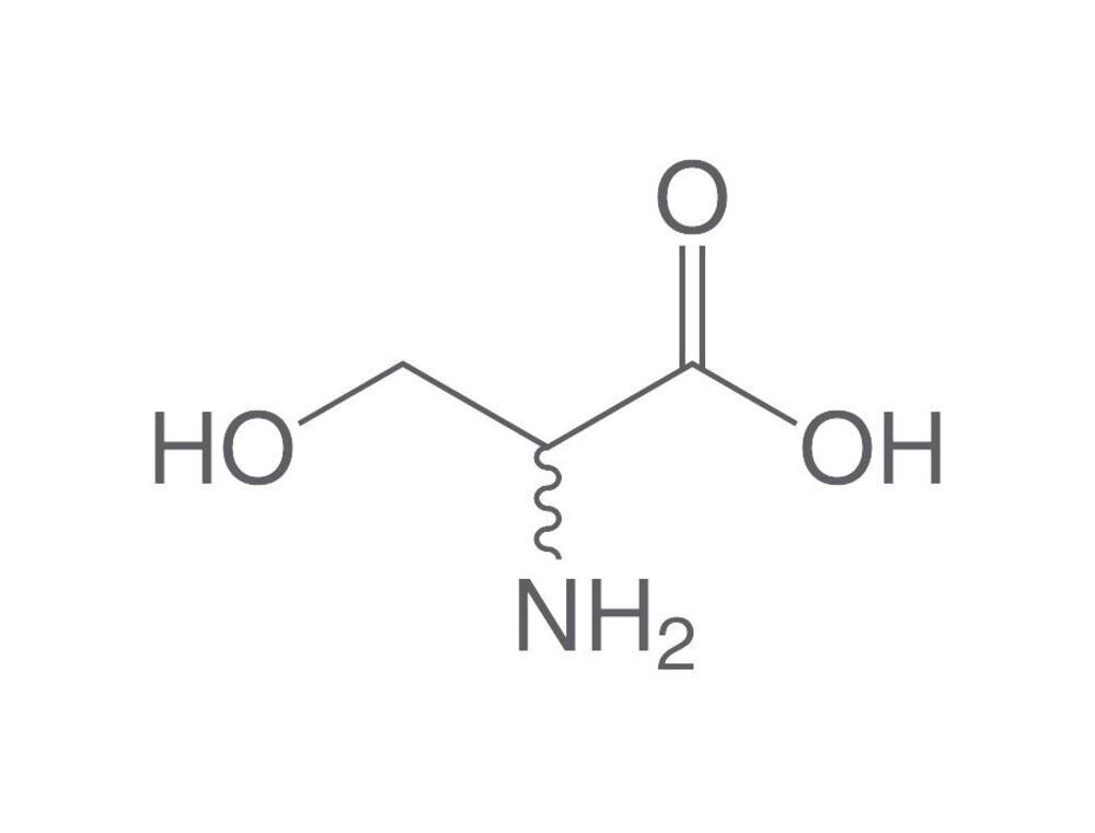 DL-Serine, min. 99%, for biochemistry, 100 g, plastic packaging.