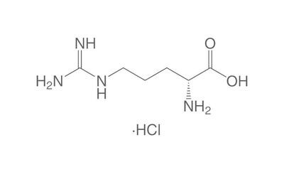 Monochlorhydrate de D-arginine, min 99%, pour la biochimie, 25 g, emballage plastique.