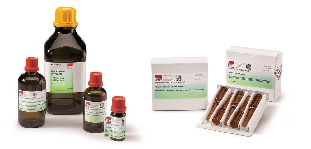 Deuterium oxide, 99.9 atomic%D, 25 ml, glass packaging