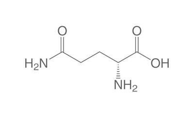 D-glutamina, mínimo 98,5 %, para bioquímica, 25 g, envase de plástico.