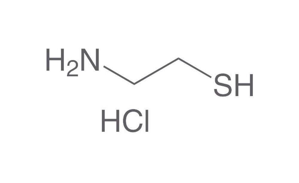 Cysteamine hydrochloride, min. 99%, for biochemistry, 500 g, glass packaging