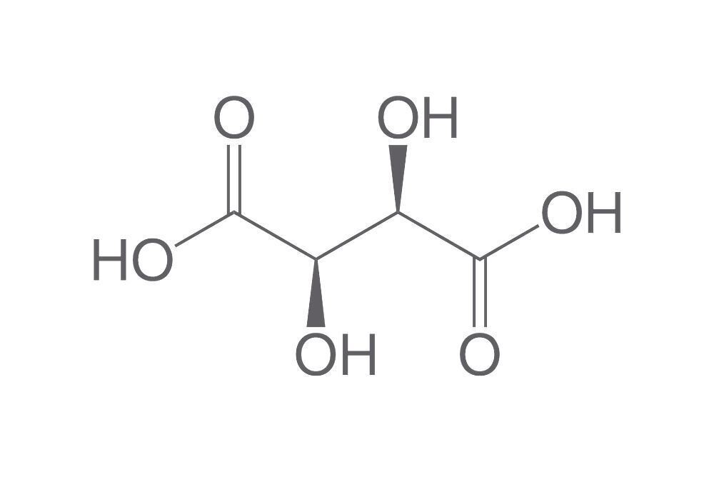 D(-)-tartaric acid, min. 99%, for biochemistry, 25 g, plastic packaging.