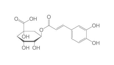 Acido clorogenico, minimo 97%, 1 g, confezione in vetro