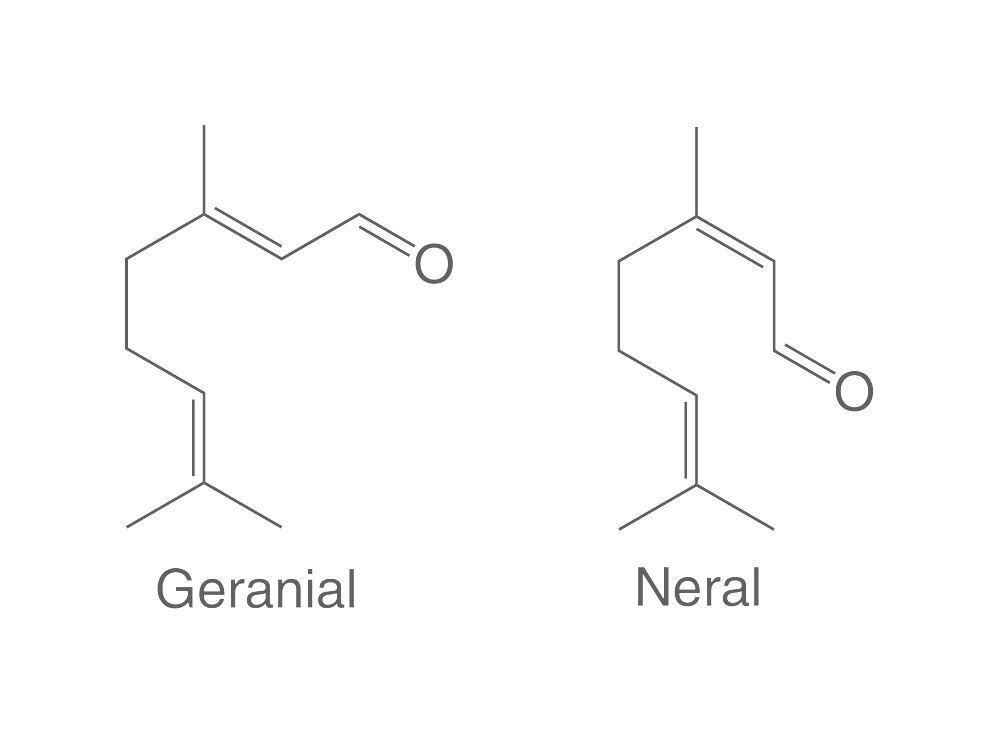 Citral, ROTICHROM® GC, 1 g, plastic packaging.
