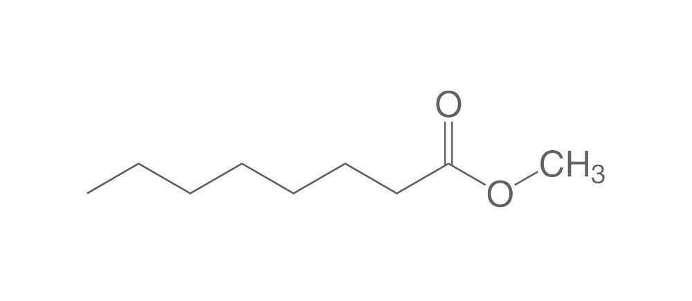 Caprylic acid methyl ester, min. 99%, for synthesis, 10 ml, glass packaging
