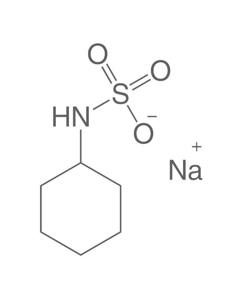 Cyclohexane sulfamic acid sodium salt, min. 98.5%, Ph.Eur., pure, 250 g, plastic packaging.