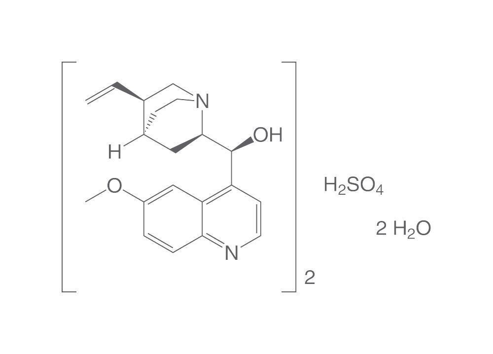 Quinidine sulphate dihydrate, min. 99%, 10 g, glass packaging