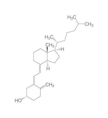 Colecalciferol, min 98%, para bioquímica, 500 mg, envase de vidrio
