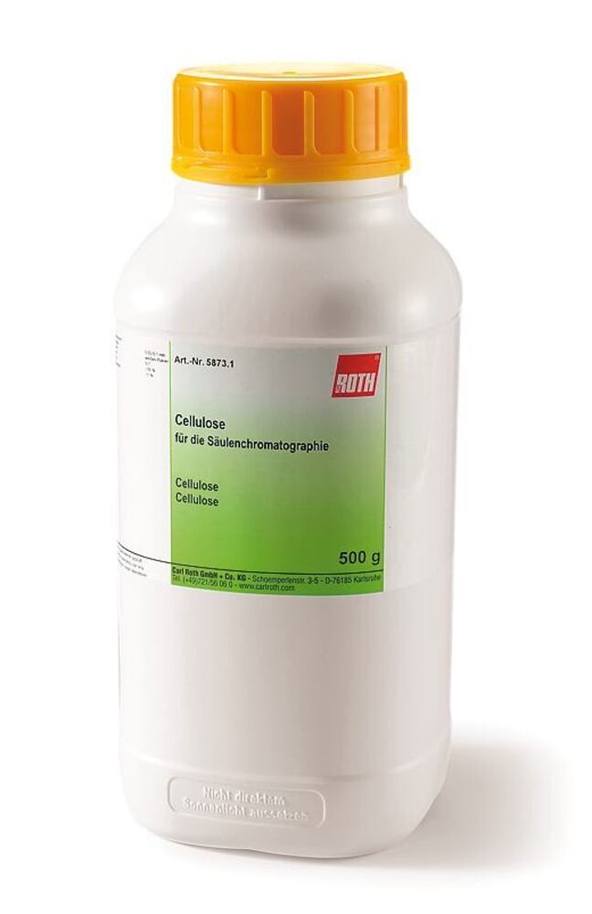 Cellulose, for thin layer chromatography, 500 g, plastic packaging.