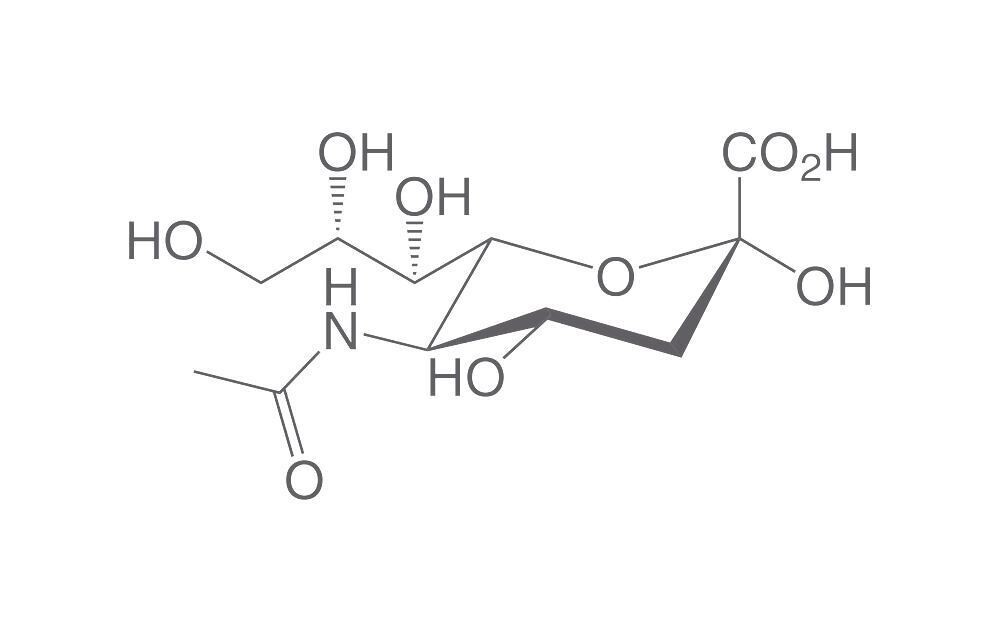 N-acetylneuraminic acid, min. 98%, for biochemistry, 5 g, glass packaging