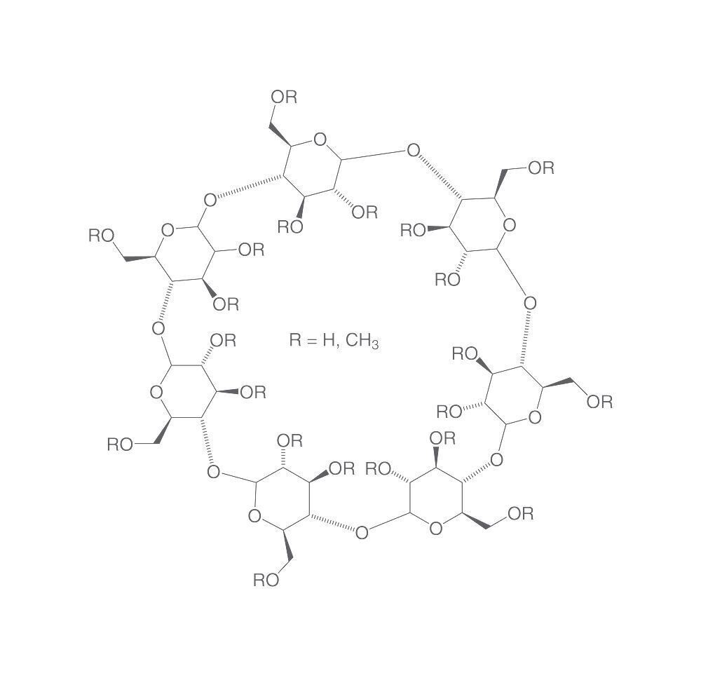 Metil-beta-ciclodestrina, minimo 98%, 10 g, confezione in vetro