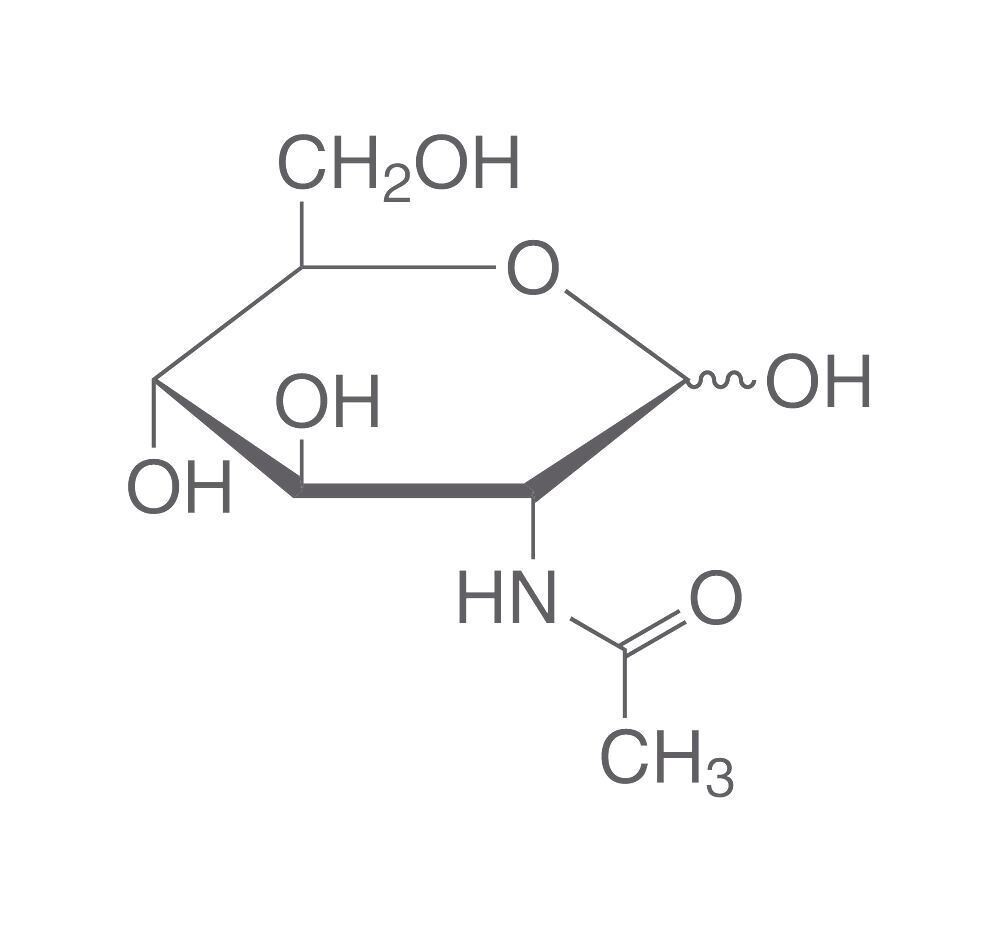 N-Acetyl-D-glucosamine, min. 98%, for biochemistry, 50 g, plastic packaging.