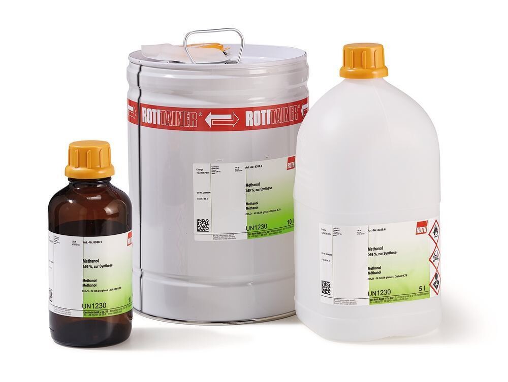 Methanol 60%, 60%, for synthesis, 25 l, plastic packaging.