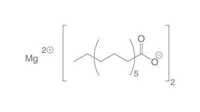 Magnesio stearato, minimo 95%, per biochimica, 100 g, confezione in plastica.