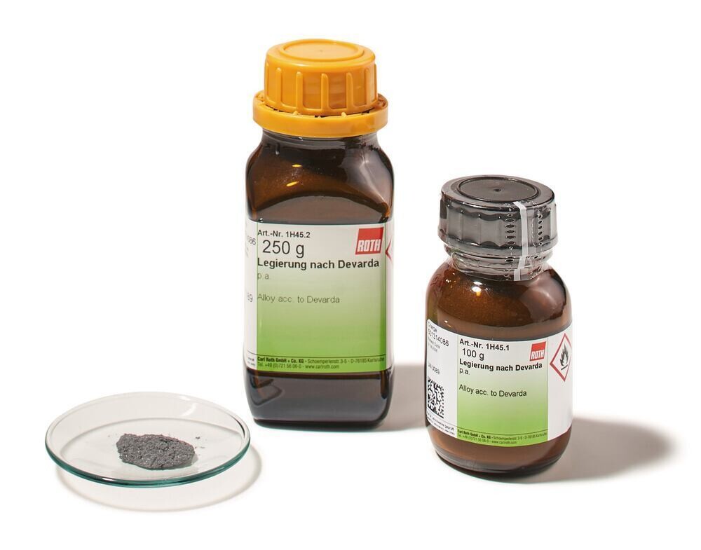 Alloy according to Devarda, pa, 250 g, glass packaging
