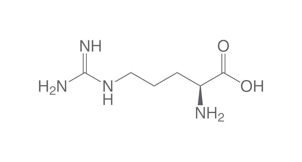 L-arginine, min. 98.5%, USP, for biochemistry, 250 g, plastic packaging.