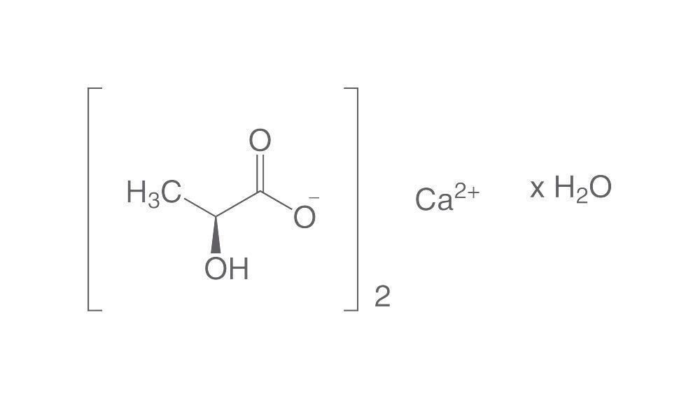 L(+)-lactic acid calcium salt hydrate, min. 98%, 25 g, plastic packaging.