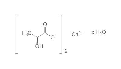 Acide L(+)-lactique sel de calcium hydraté, min 98%, 25 g, emballage plastique.