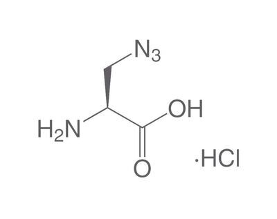 L-beta-azidoalanina cloridrato, minimo 98%, 100 mg, confezione in plastica.