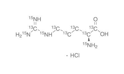 Monoclorhidrato de L-arginina 13C6 15N4, mínimo 98 % 13C 15N, 100 mg, envase de vidrio