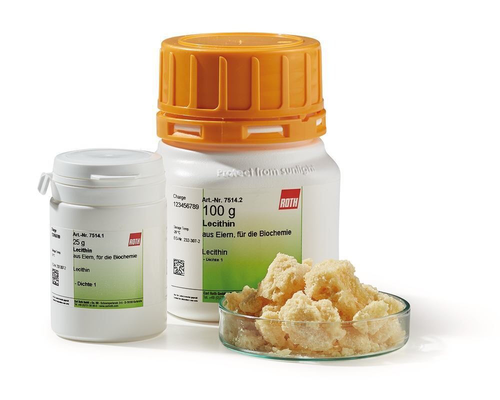 Lecithin, from eggs, for biochemistry, 25 g, plastic packaging.