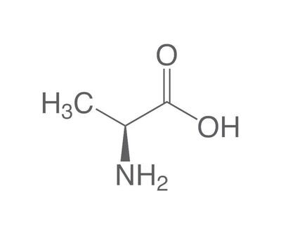 L-alanina, mínimo 99 %, para bioquímica, 250 g, envase de plástico.