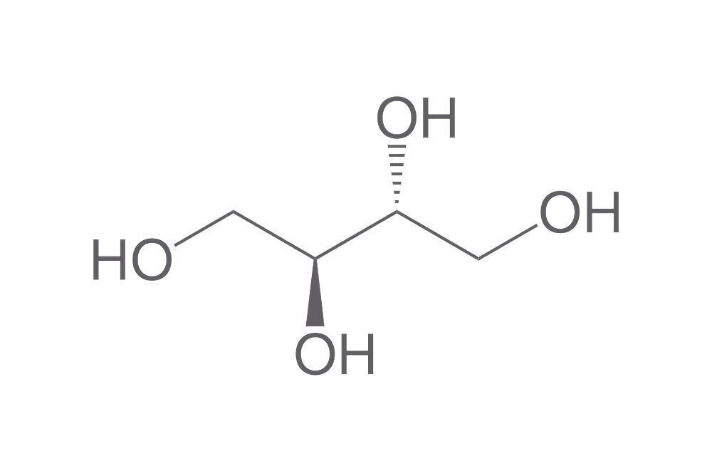 meso-erythritol, for biochemistry, 25 g, plastic packaging.