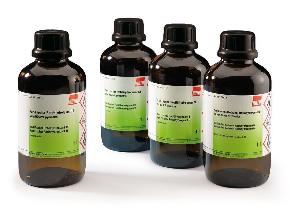 Karl Fischer Roti®hydroquant T2, 2 mg H2O/ml, pyridine-free, 1 l, glass packaging
