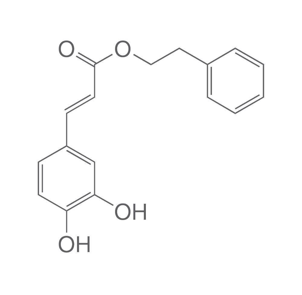 Caffeic acid phenethyl ester, min. 99%, for biochemistry, 25 mg, glass packaging