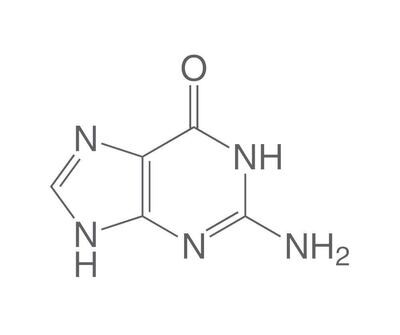 Guanina, mínimo 99 %, para bioquímica, 10 g, envase de vidrio