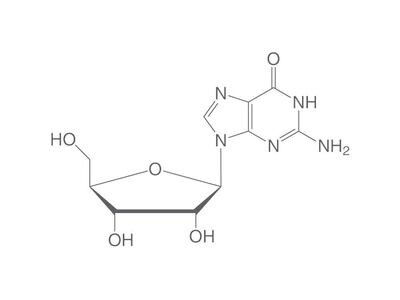 Guanosin, min. 98 %, für die Biochemie, 10 g, kunststoffverpackung.