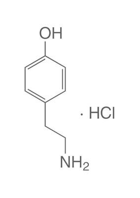 Chlorhydrate de tyramine, min 98 %, pour la biochimie, 50 g, emballage plastique.