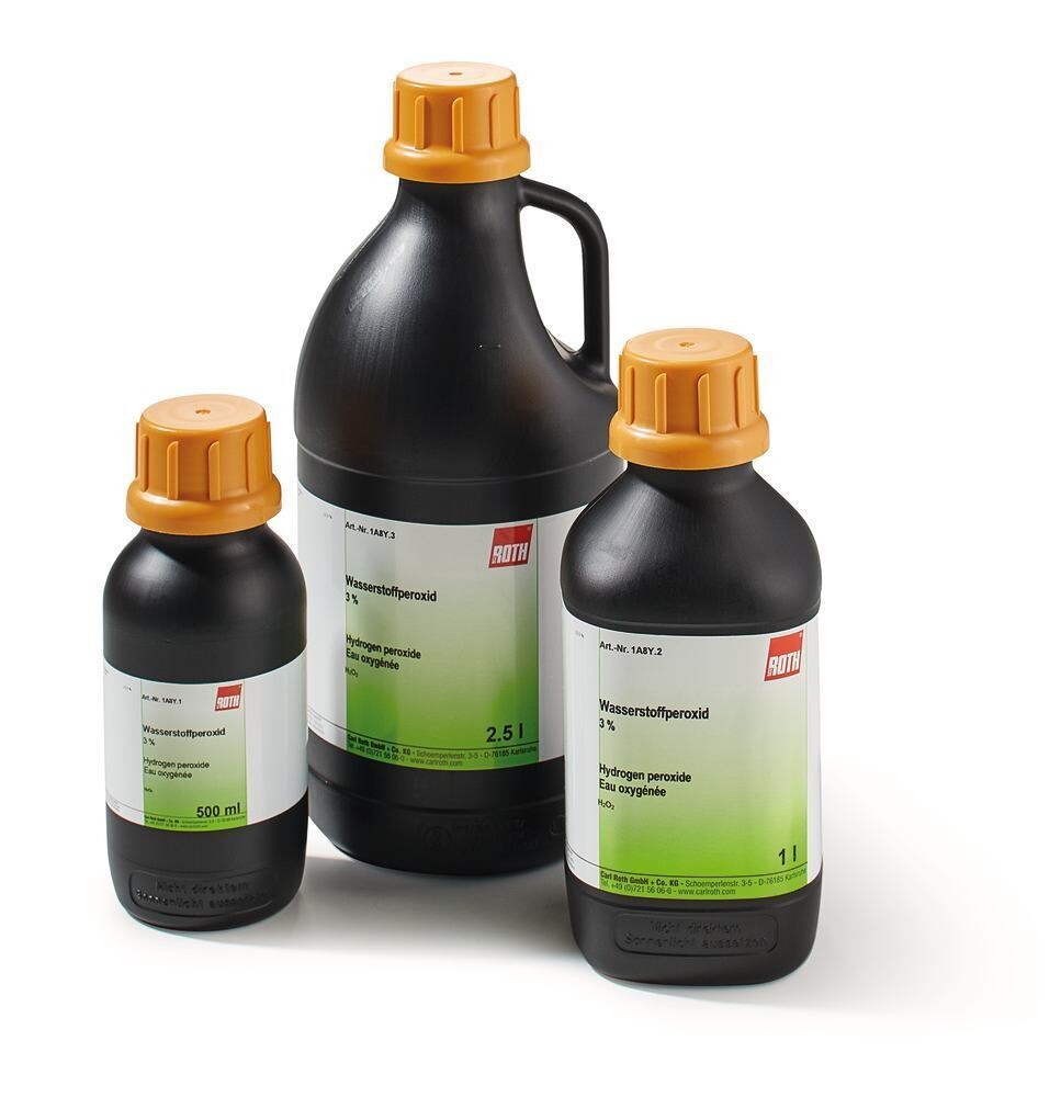 Hydrogen peroxide, 3%, 500 ml, plastic packaging.
