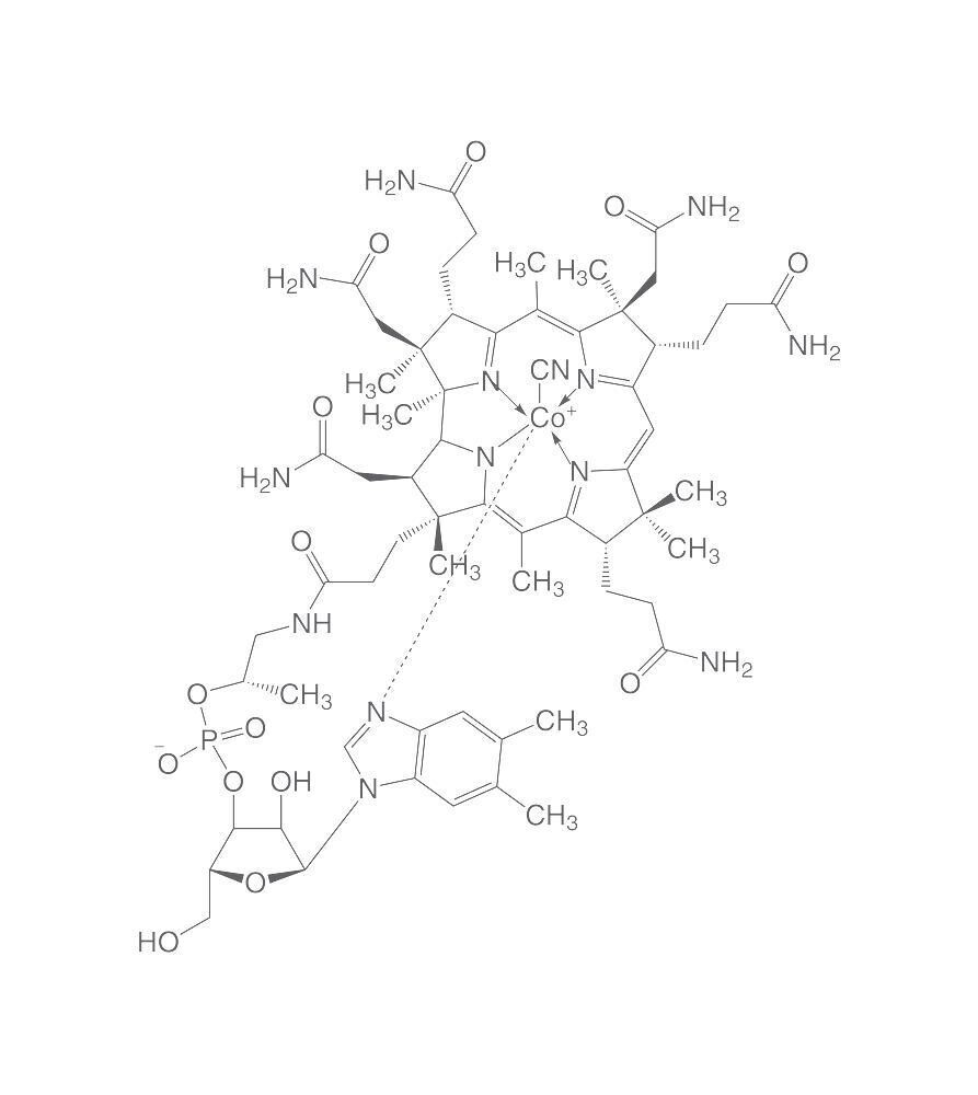 Vitamin B12, min. 96%, for biochemistry, 2.5 g, glass packaging