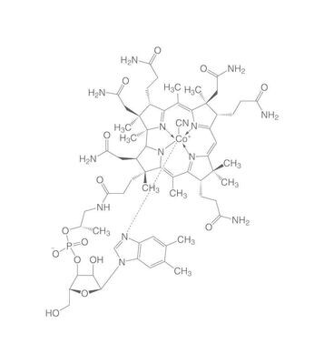Vitamin B12, min. 96%, for biochemistry, 2.5 g, glass packaging