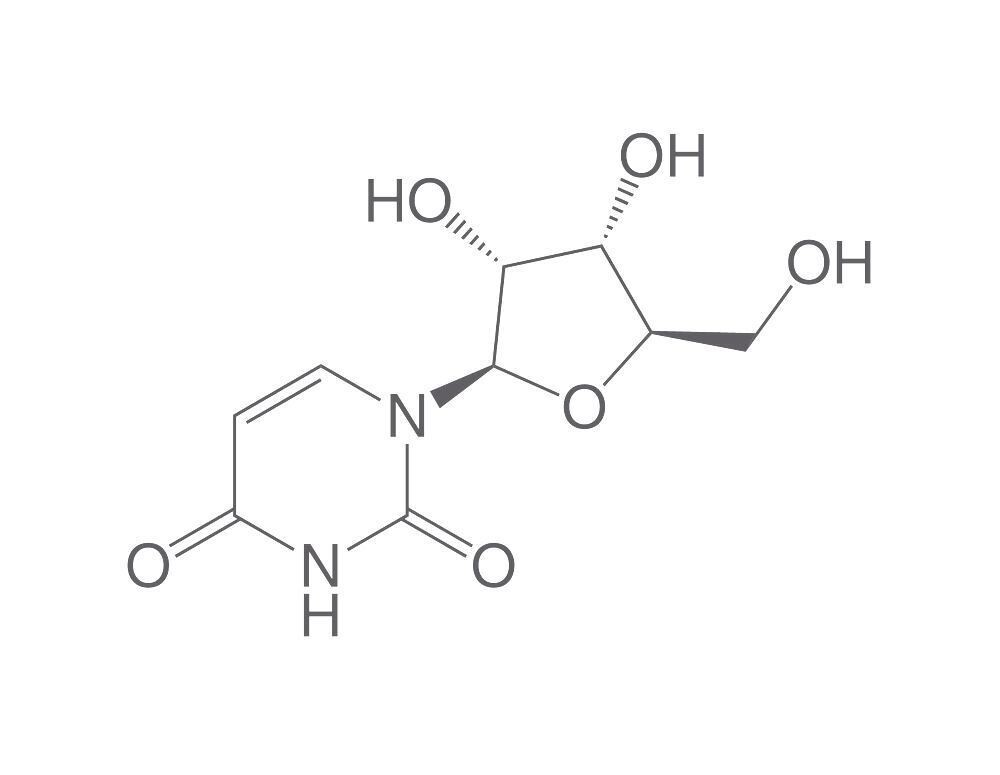Uridine, min. 99%, for biochemistry, 25 g, plastic packaging.