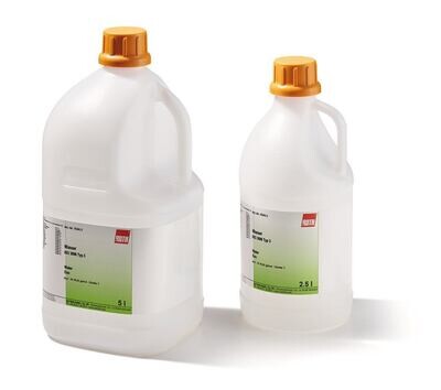 Agua, ISO 3696 Tipo 3, desmineralizada, 1L, envase plástico.