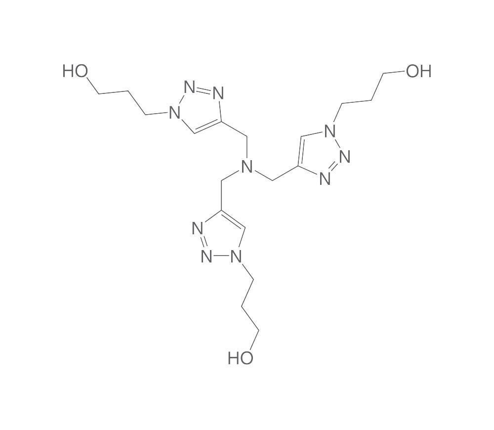 Tris(3-idrossipropiltriazolilmetil)ammina, minimo 95%, 100 mg, confezione in plastica.