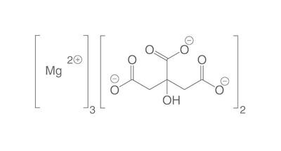 citrato de trimagnesio, Ph.Eur., USP, anhidro, 100 g, envoltorio de plástico.