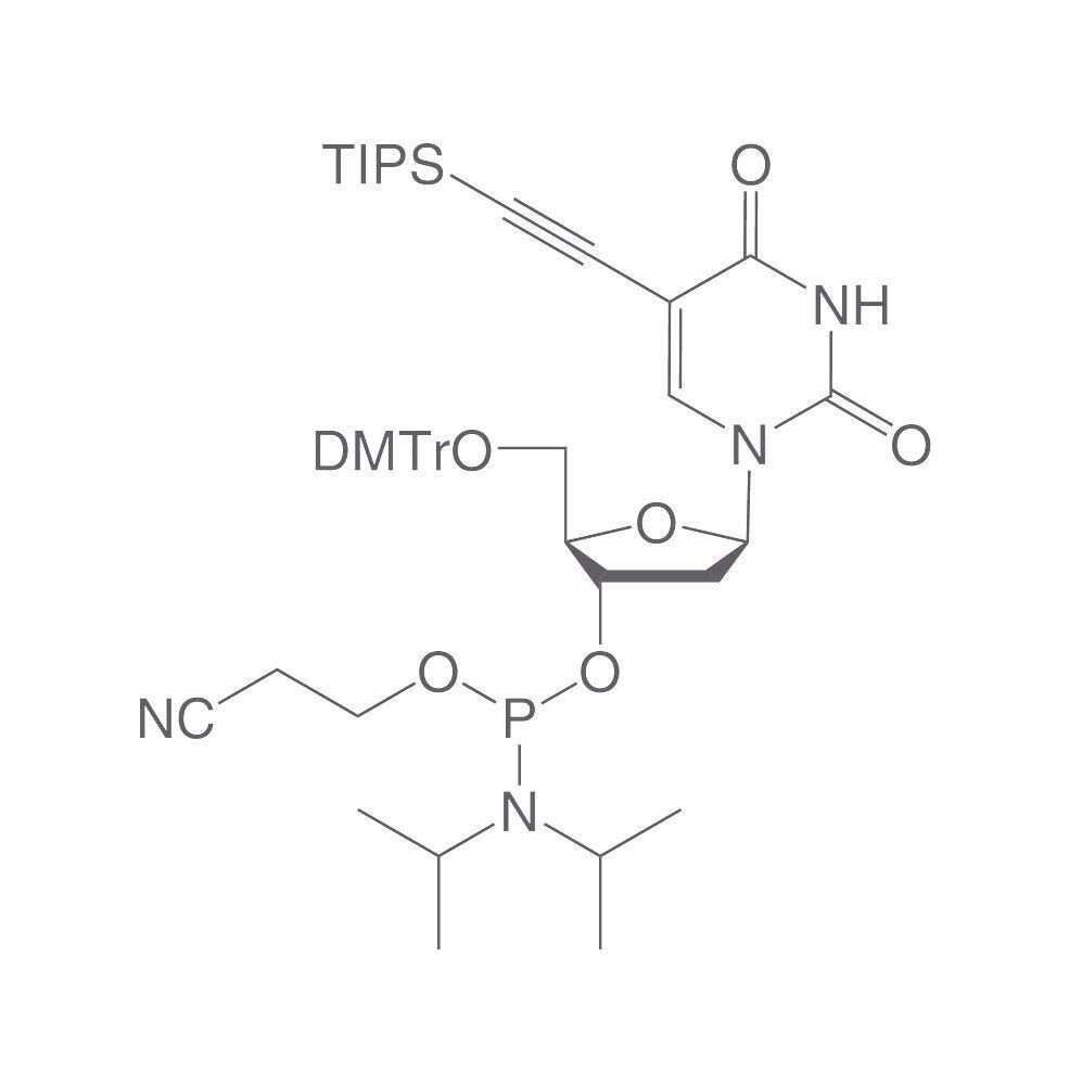 TIPS-5-Ethynyl-dU-CEP, ≥90%, 1 g, plastic packaging.