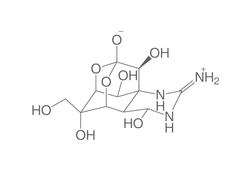 Tetrodotoxin, min. 99%, citrate-free, 1 mg, plastic packaging.