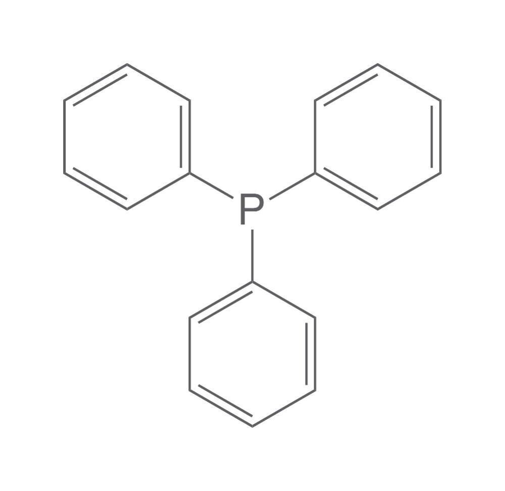 Triphenylphosphine, min. 99.5%, for synthesis, 10 g, plastic packaging.