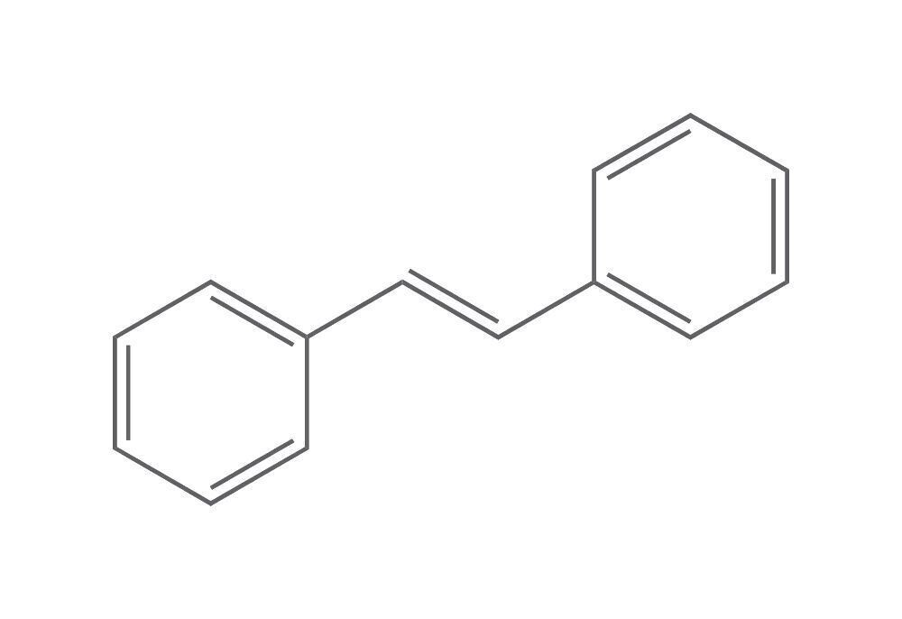 trans-stilbene, min. 97%, 50 g, plastic packaging.