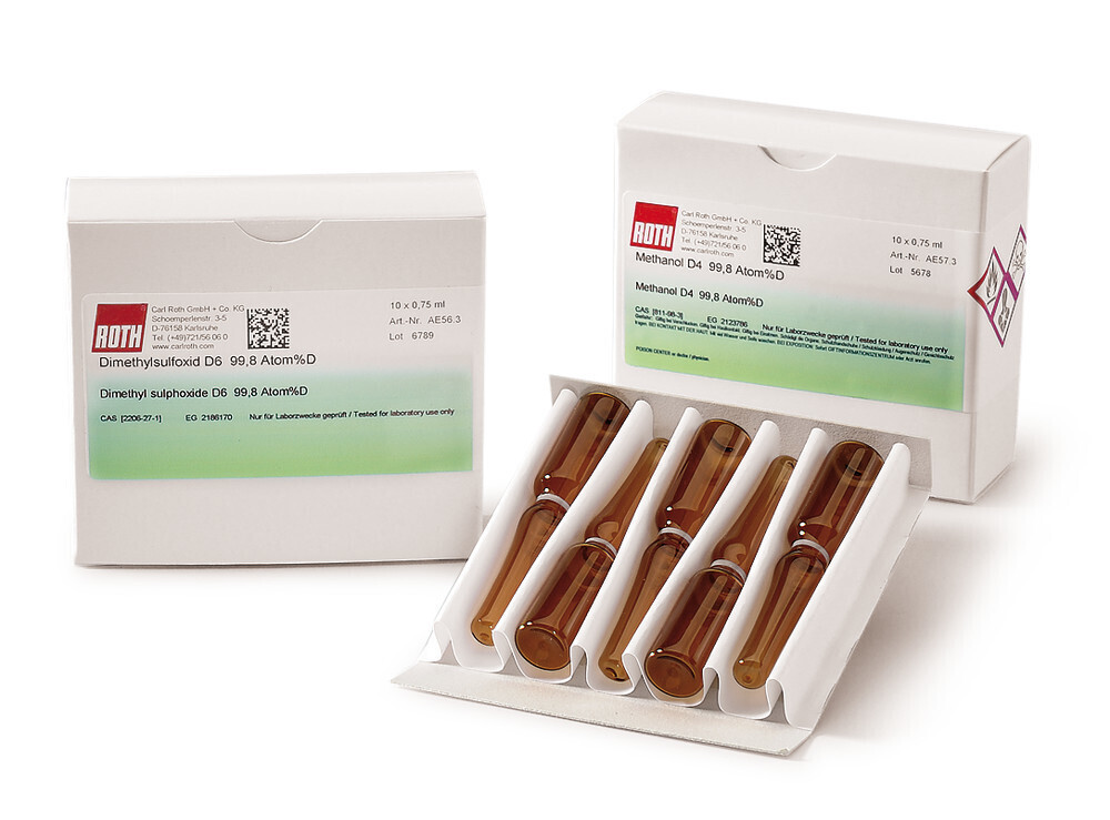 Triclorometano/cloroformio D1, 100 at%D, 7,5 ml, confezione in vetroamp.